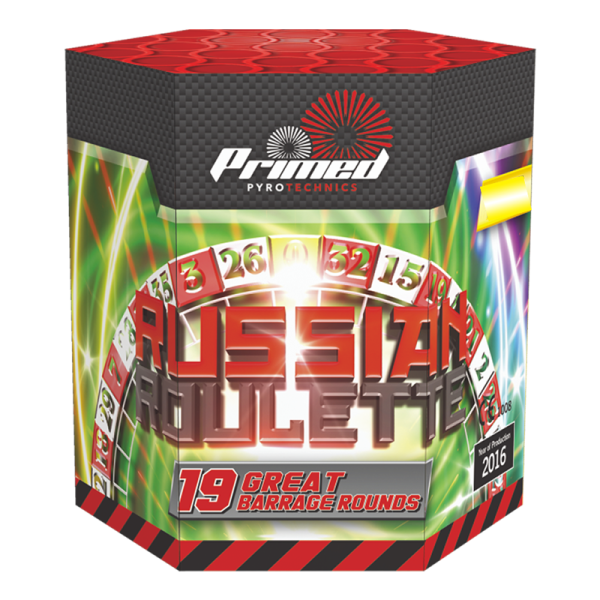 Russian Roulette - Barrage by Primed Pyrotechnics at bestfireworks.uk