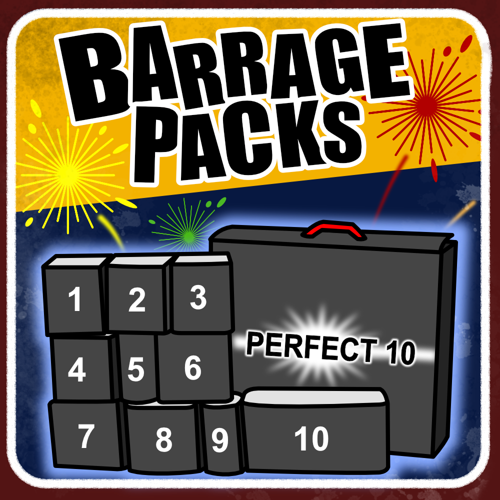 Barrage Packs collection at bestfireworks.uk