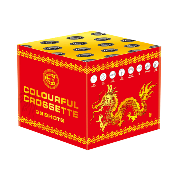 Colourful Crossette - Barrage by Celtic Fireworks at bestfireworks.uk