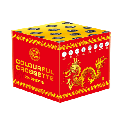 Colourful Crossette - Barrage by Celtic Fireworks at bestfireworks.uk
