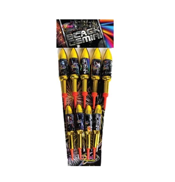 Black Gemini - Rocket by Cosmic Fireworks at bestfireworks.uk