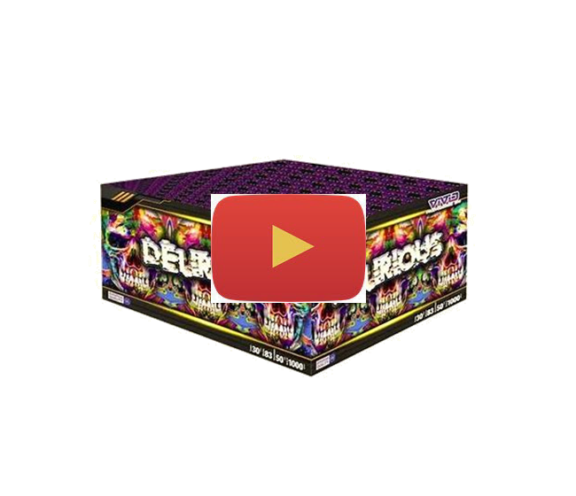 A stunning single ignition display in a box type firework with a large variety of quality effects and powerful 25mm bursts, this firework has it all and fires in a varied pattern of straight, V, W and fanned bursts.