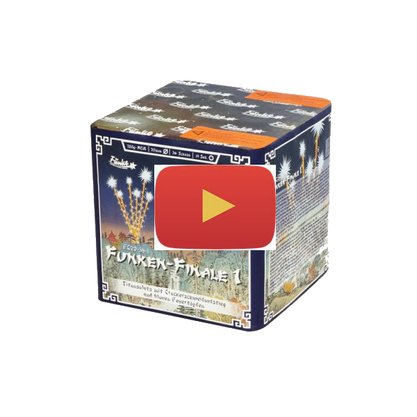 Video of A fantastic little cake from Funke Fireworks, small and compact but my word what it produces is staggering, 36 shots of tri level effects with a crackling blue and gold mine lift, golden tail and loud salute burst.