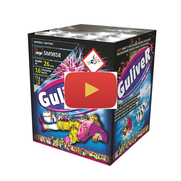 Video of a 16 shot aerial barrage firework