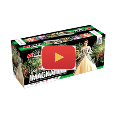 Video of 75 shot aerial compound barrage firework firing its shots into the sky and exploding in right and loud colour bursts