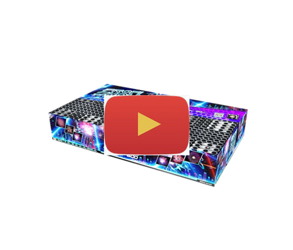 A monster single ignition display in a box producing 600 aerial shots of varied firing patterns straight and fanned with a mind boggling range of no less than 60 different stunning and powerful effects and lasting around 3.5 minutes.