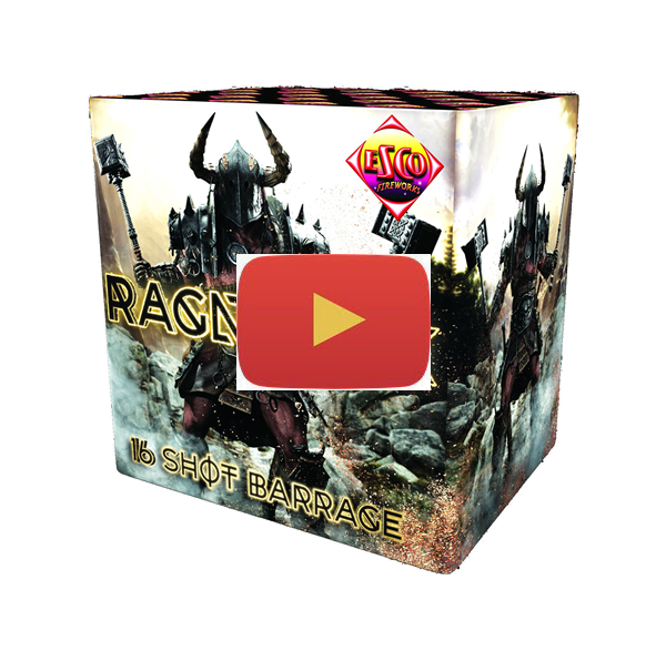 Video of a 16 shot aerial barrage firework