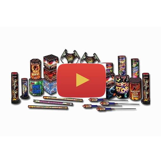Video of Our largest traditional garden family selection box containing fountains, barrages, rockets, wheels, roman candles and shot tubes.