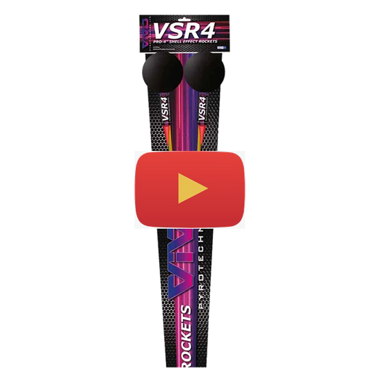 Video of 2 large firework rockets flying into the air and exploding with a loud bang and colour bursts