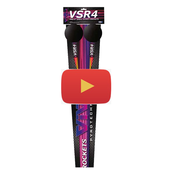 Video of 2 large firework rockets flying into the air and exploding with a loud bang and colour bursts
