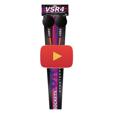 Video of 2 large firework rockets flying into the air and exploding with a loud bang and colour bursts