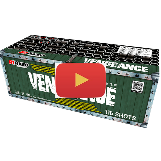 Video of a firework compound barrage firing its shots into the air and exploding