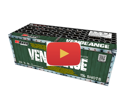 Video of a firework compound barrage firing its shots into the air and exploding