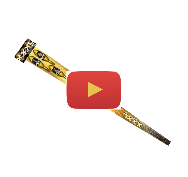 Video of 3 Large rockets each with its own unique effect and producing huge and loud bursts.