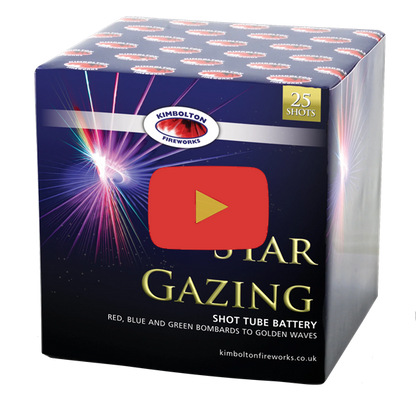 A stunning small cake producing giant dark gold willow bursts alternating with blue, red and green stars, absolutely stunning and powerful.