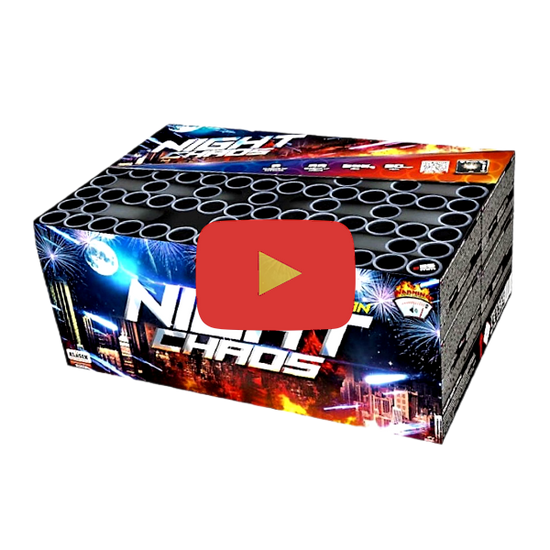 A stunning display in a box type firework with a huge variety of powerful and stunning effects all with huge bursts, multiple firing patterns keep this firework interesting throughout.